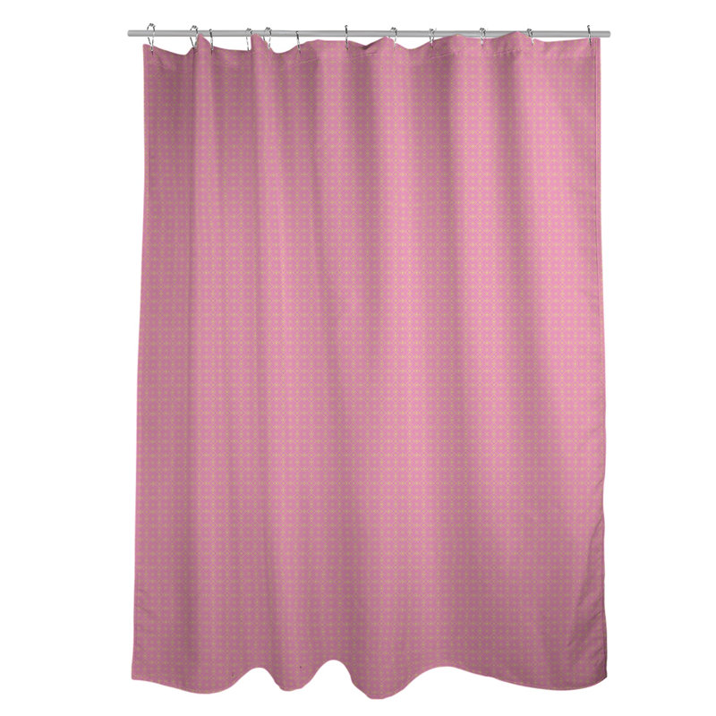 Rideau de douche simple Katelyn Elizabeth, Rose / Jaune