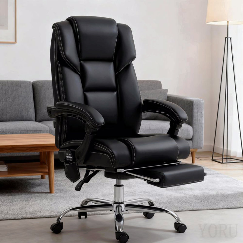 Office Chair With Massage & Reclining Footrest – Unmatched Comfort For All-Day Work & Leisure