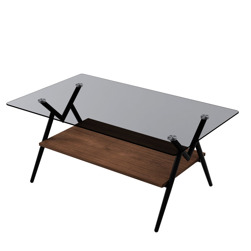 Table basse rectangulaire, table moderne, Noir, noir, noir, noir, Gris