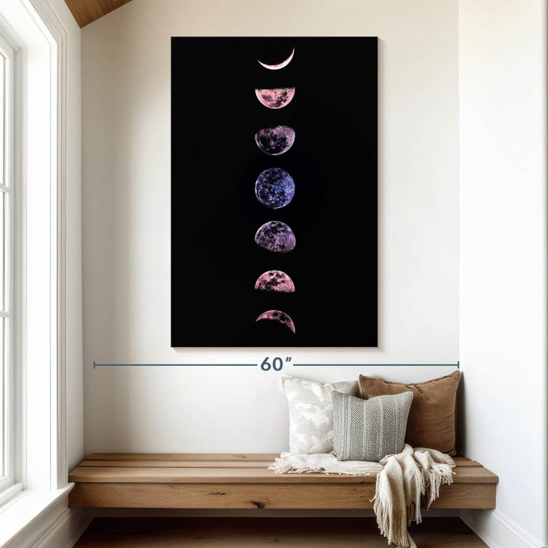 Oberle Pastel Moon Phases, 51" H x 34" W