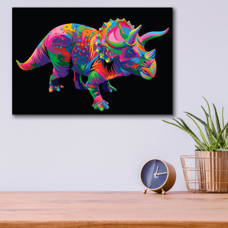 «Triceratops» par Bob Weer, H 12 po x l 16 po x P 0,13 po
