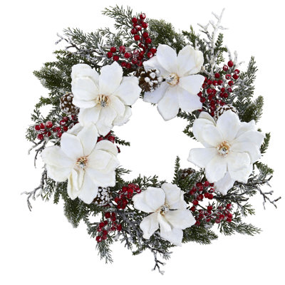 Couronne de bleu à neige 22 po