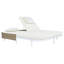 Outdoor Double Daybed With Adjustable Backrest, PE Rattan Wicker And Iron Frame, 2 Cushions & Pillows, 800 Lbs Capacity, Beige-601316803