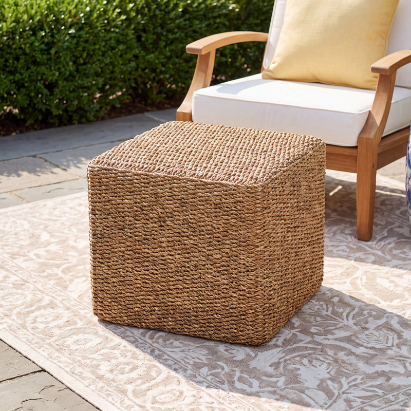 Charton Seagrass Woven Ottoman