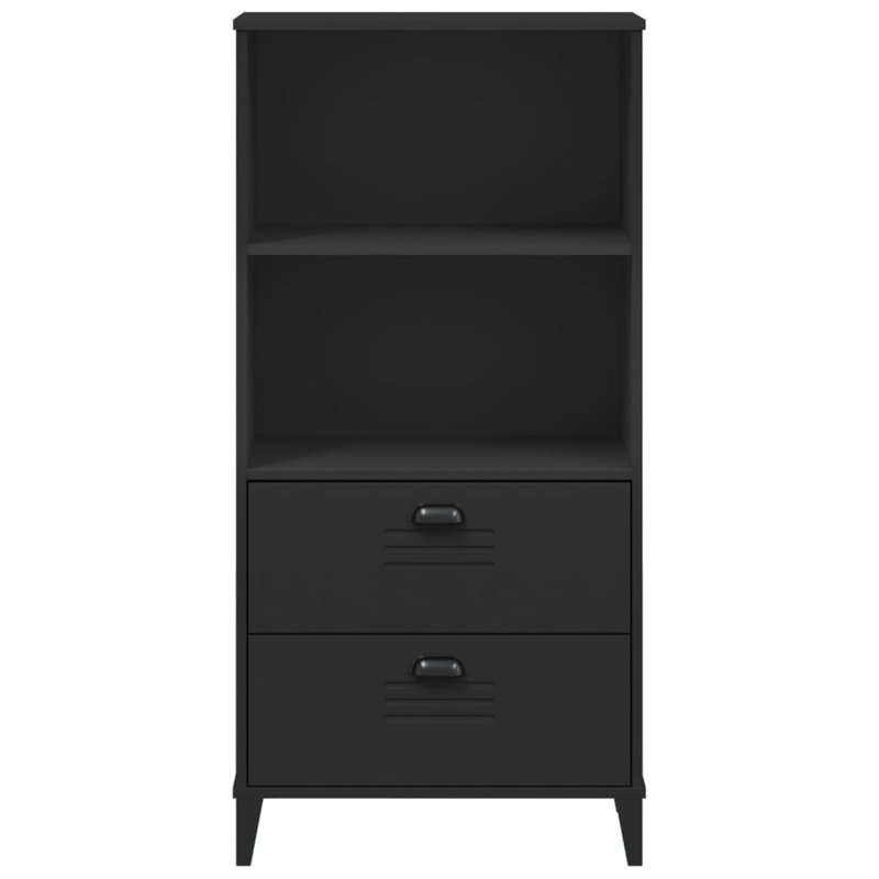 Allaya 123cm H x 60cm W Bookcase, Black