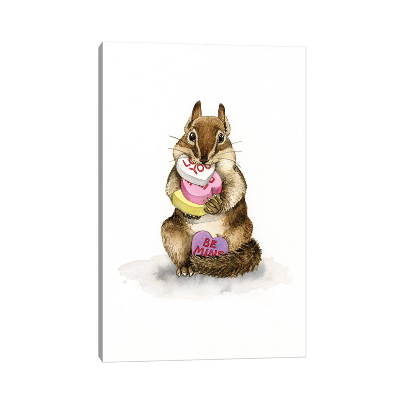 Chipmunk Love by Tracy Lizotte - Wrapped Canvas Gallery-Wrapped Canvas Giclée, 30.48 cm H x 45.72 cm W