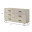 Ensemble de commode 2 miroirs Meni, 6 tiroirs, blanc scandinave