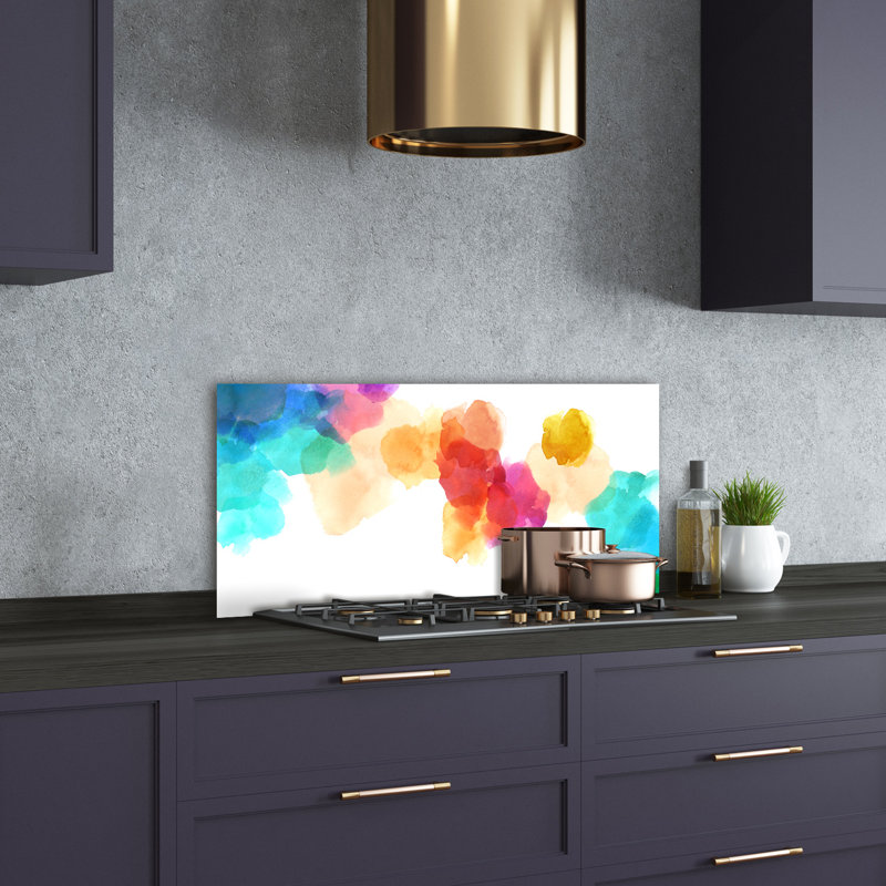 Biniam 50cm W x 100cm L Glass Peel and Stick Panel