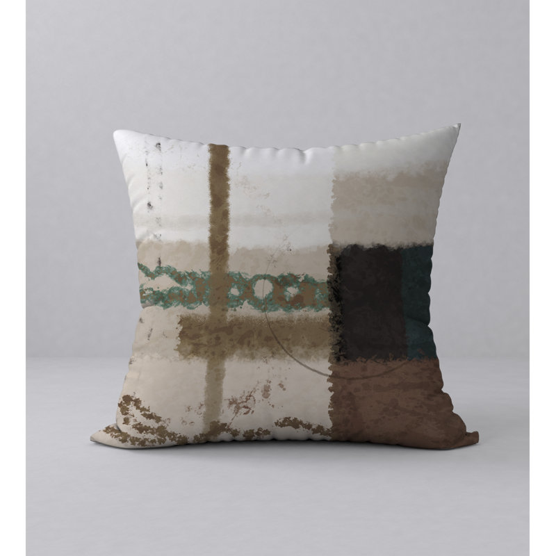 Abstract Reversible Throw Pillow, 18" x 18"