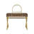 Coleen Vanity Desk w/Mirror & Jewelry Tray, Walnut & Gold Finish-291073736