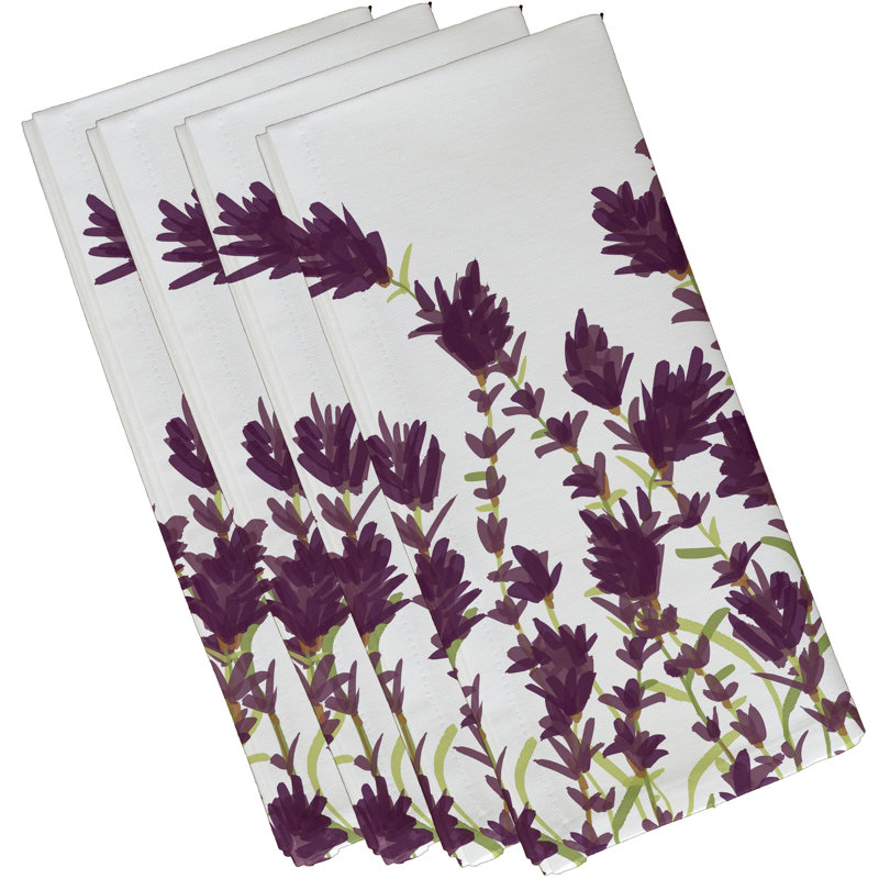 Ensemble de serviettes 4 pièces Slezak Lavender, L 18 po x L 18 po, Violet