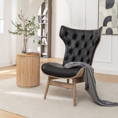 Jeyshan Upholstered Tufted Wingback Chair