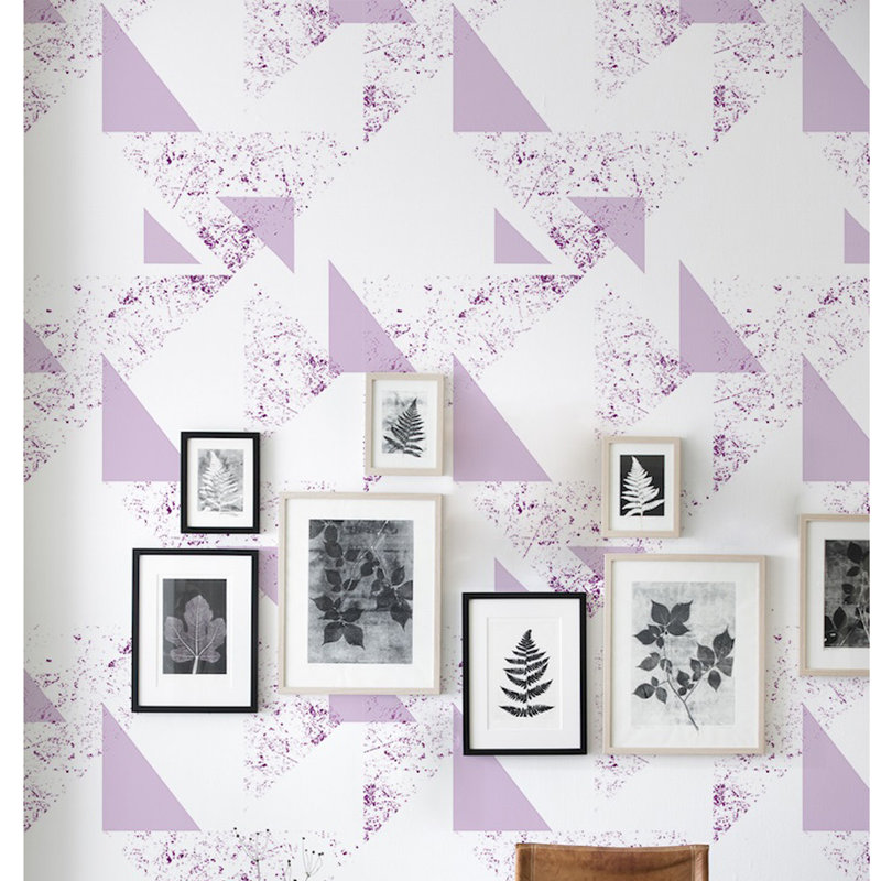 Sacramento Matte Mural, Purple/White, 312 x 219cm
