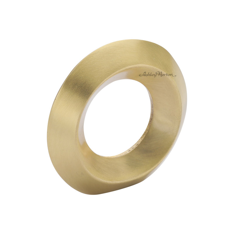 Oversized Round Knob, Satin Brass