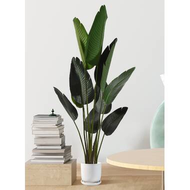 Bay Isle Home 78'' Faux Banana Leaf Tree in Pot & Reviews
