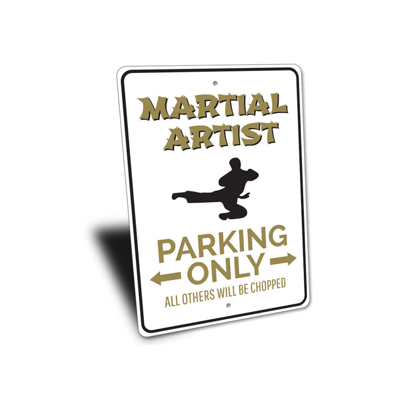 Panneau en aluminium Martial Artist, H 10 po x l 14 po x P 0,04 po