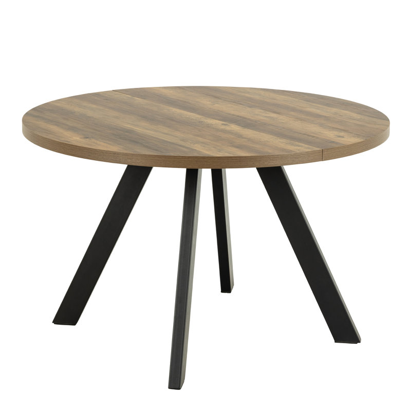 Anacarolina Extendable Round Metal Base Dining Table
