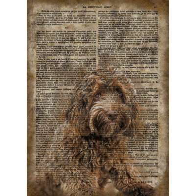 Labradoodle Vintage Paper - No Frame Print