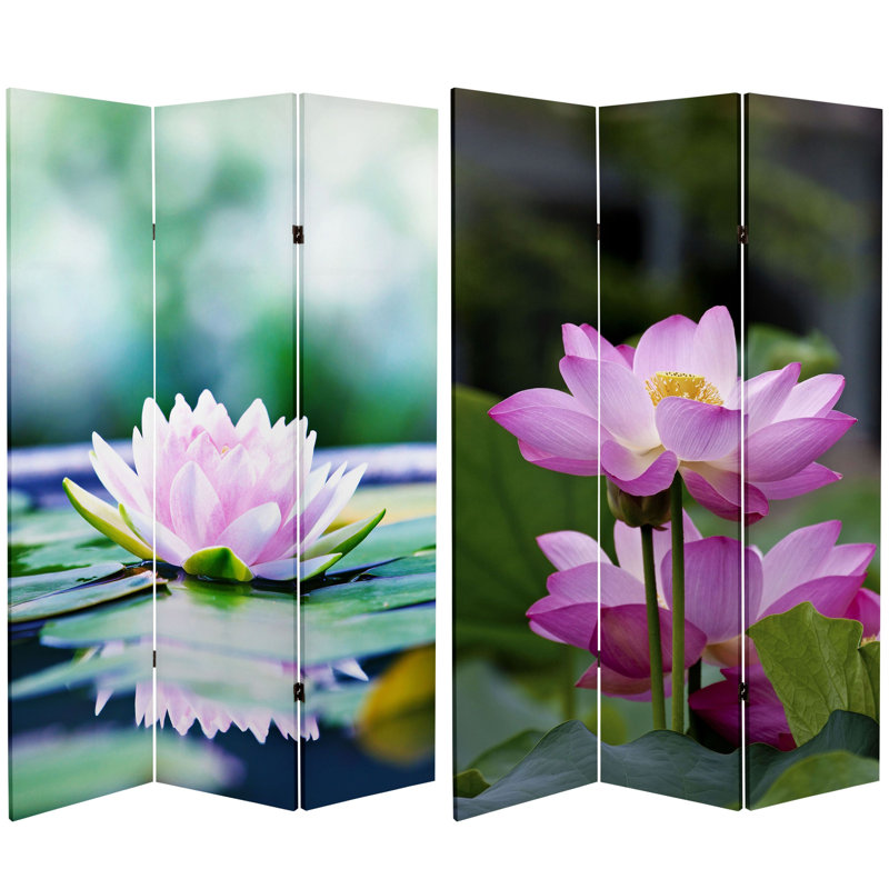 Cloison pliante à 3 panneaux, Lotus