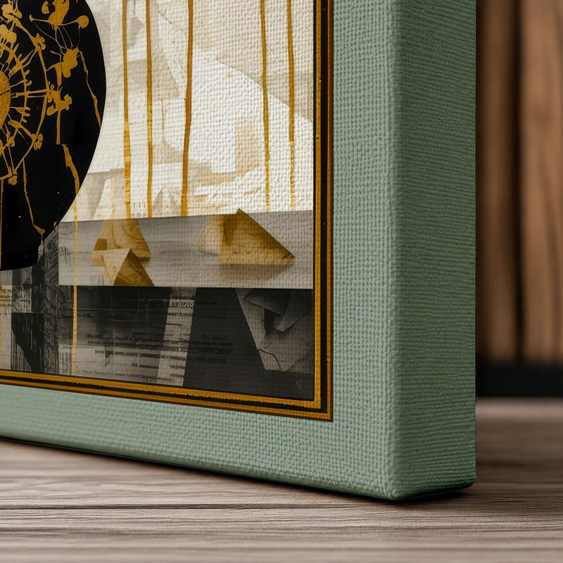 Patterned Vase Study Boho - Wrapped Canvas, 24x16 - 61.0 x 40.6 cm, Sage Border