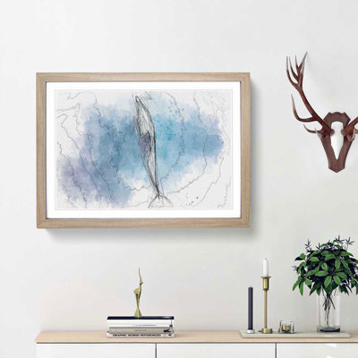 Dolphin Leading the Way in Abstract - Picture Frame Graphic Art Print