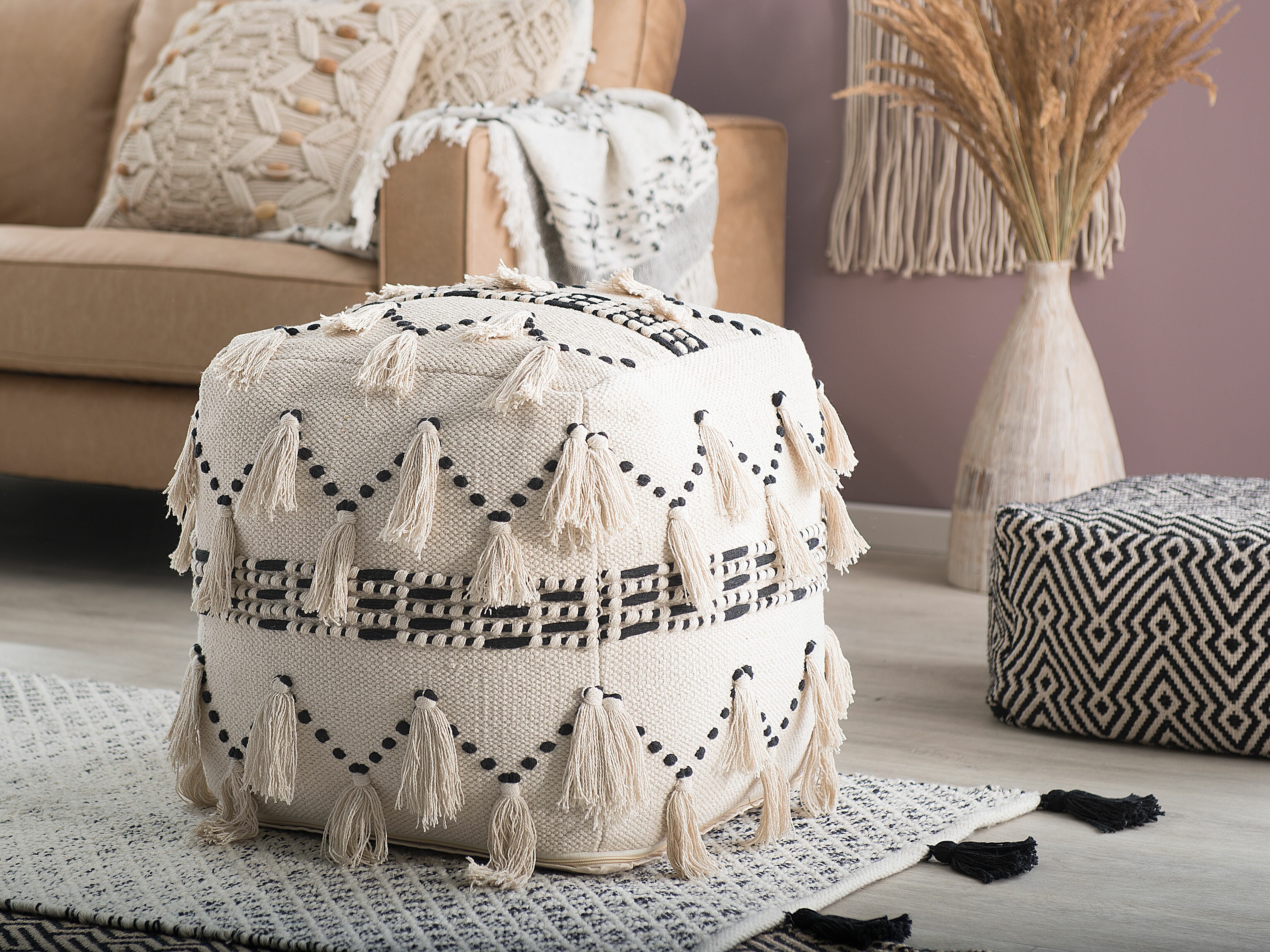 Boho on sale pouf chair