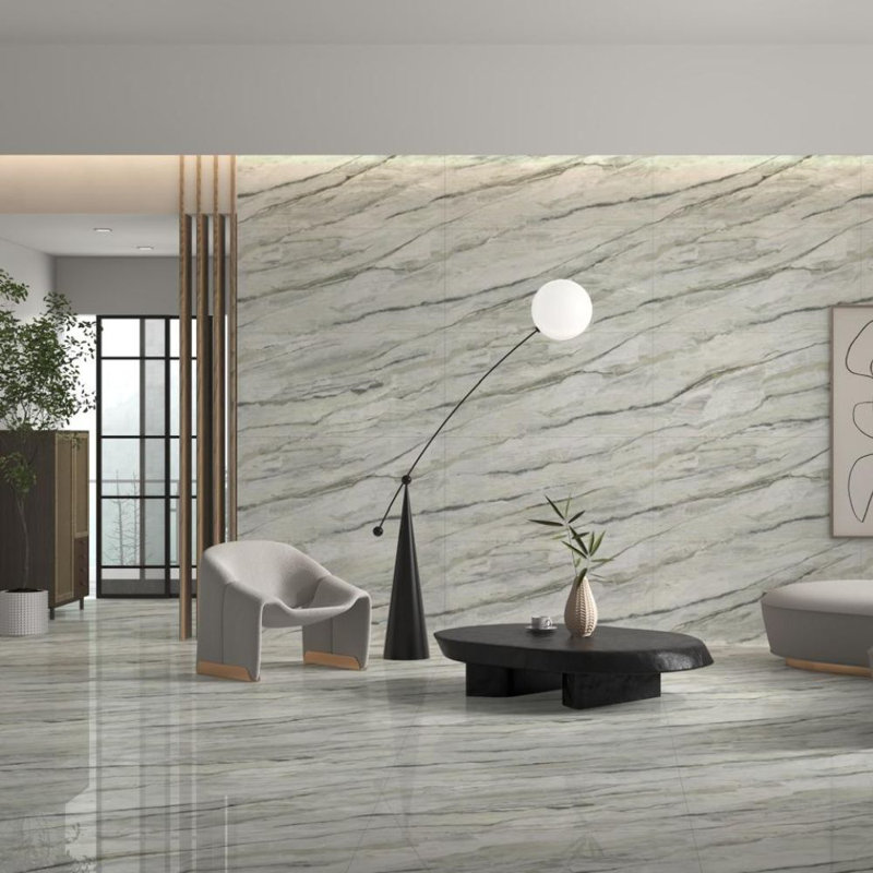 Imperial 24" x 48" Polished Porcelain Wall & Floor Tile, Polished Jade