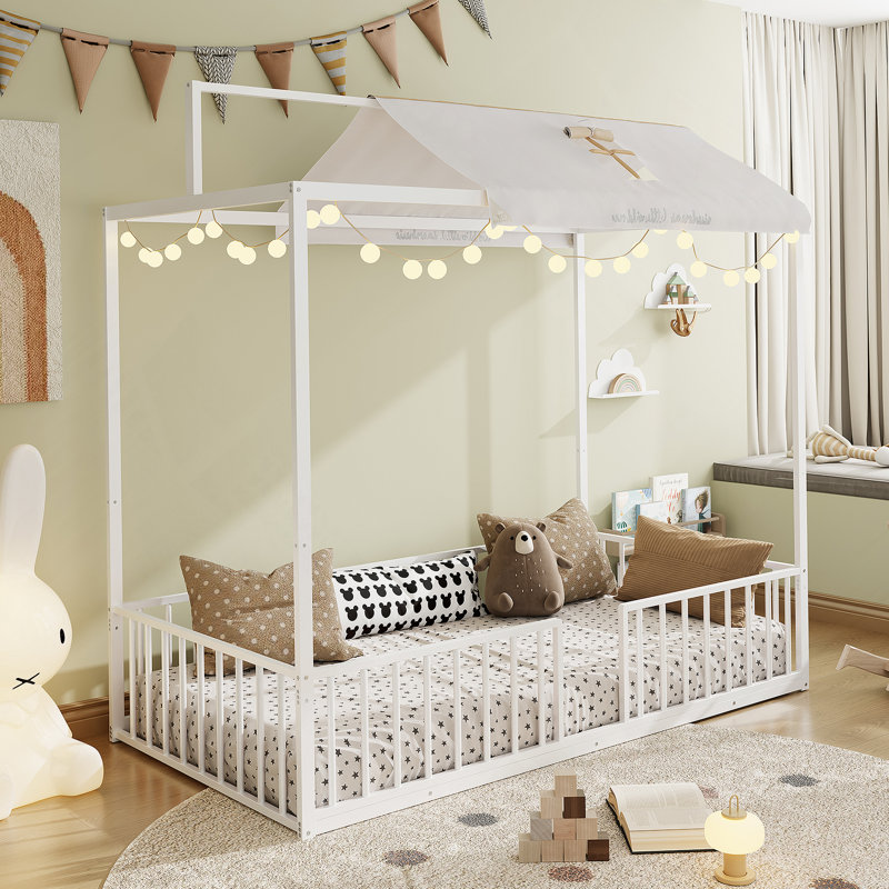 Lit convertible 3-en-1 Montessori, Simple, Blanc