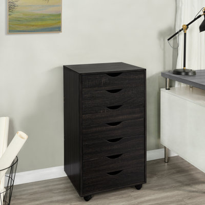 Classeur à 7 tiroirs avec rangement, organisateur roulant pour fournitures de bureau, documents et matériaux de bricolage, unité de tiroir polyvalente moderne pour bureau à domicile, bureau, appartement