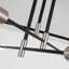 Plafonnier semi-encastré linéaire moderne à 6 lumières de style lustre spoutnik 27,56 po Eiren-740945896