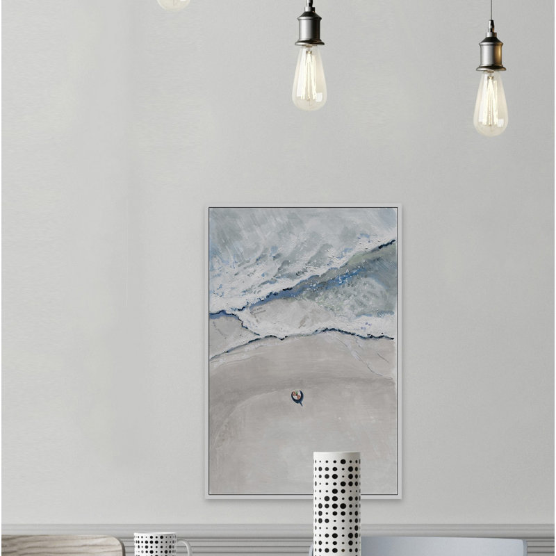 «Somewhere at the Beach», reproduction de peinture acrylique sur toile encadrée, H 18 po x l 12 po x P 1,5 po