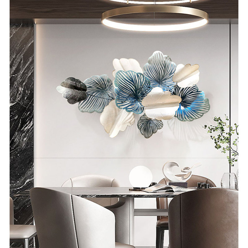 Décoration murale en fer en forme de plante Zen