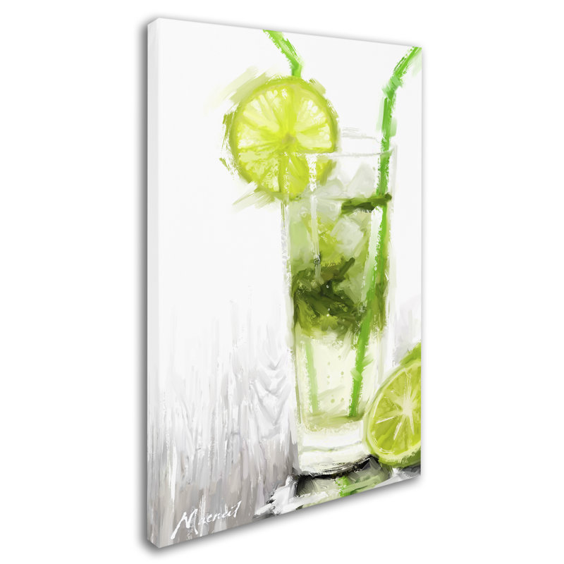 Armand 'Green Cocktail' Print on Canvas, 47" H x 30" W x 2" D