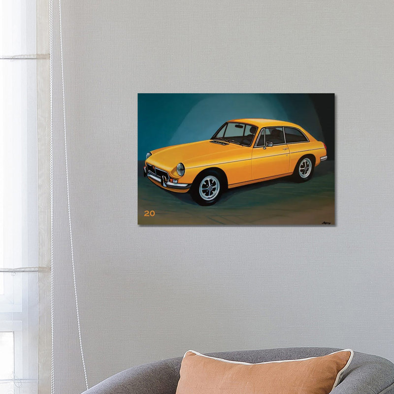 MGB GT 1966 by Paul Meijering - Wrapped Canvas Gallery-Wrapped Canvas Giclée