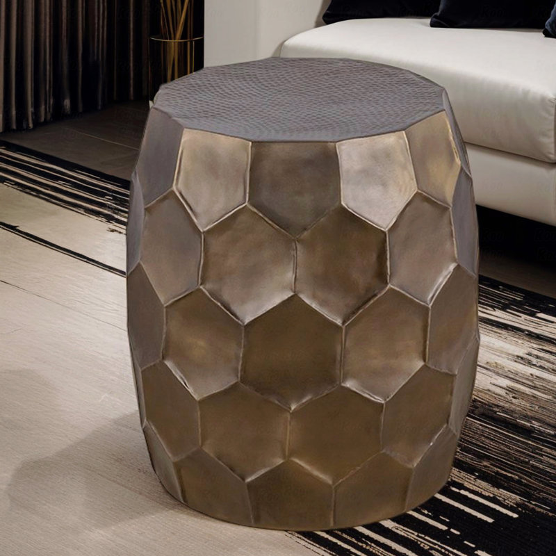 Table de bout moderne en aluminium l 21 po