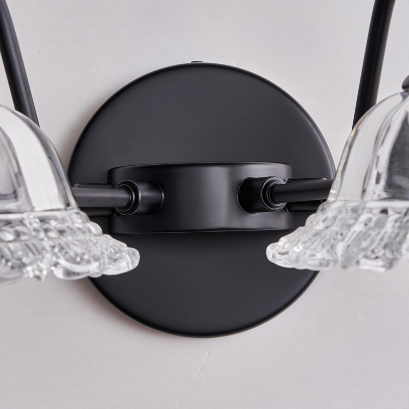 Éclairage de meuble-lavabo rétro, Noir mat, Ivoire ivoire, Quatre lumières