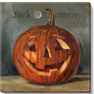 Jack O'lantern, estampe numérique sur toile tendue