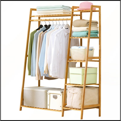 Free Standing Clothes Coat Hanger with Shoe Rack for Hall, Living Room, Bedroom, Entryway