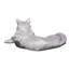 Resin Cat Figurine, Silver Leaf