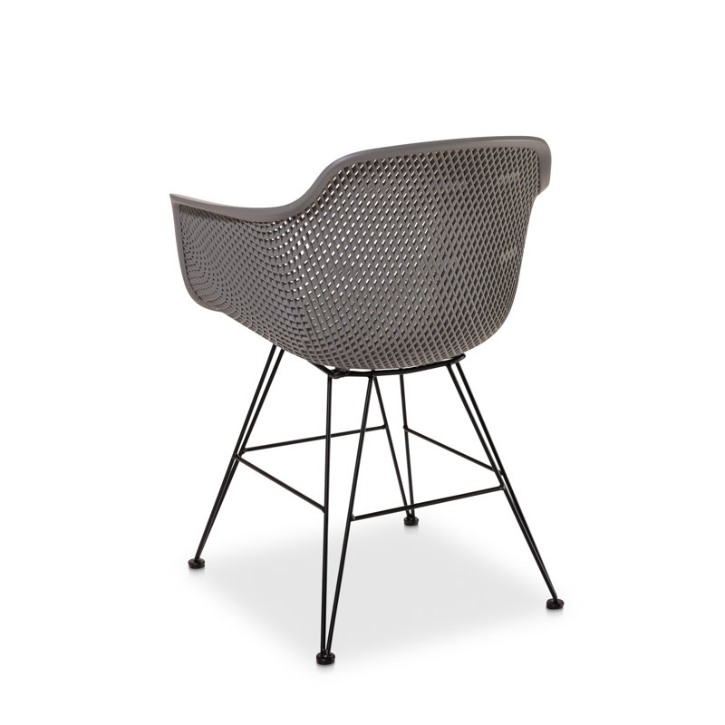 Dusti Outdoor Dining Armchair, Gray