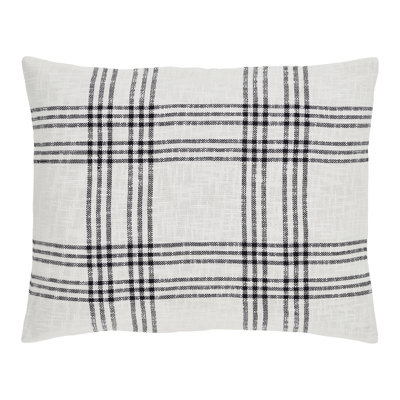 Cotton Blend Plaid Sham Set