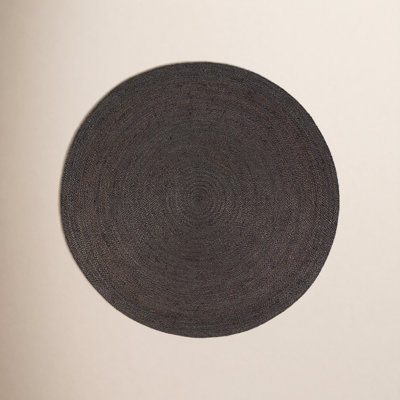 Gage Charcoal Hand-Braided Jute Rug