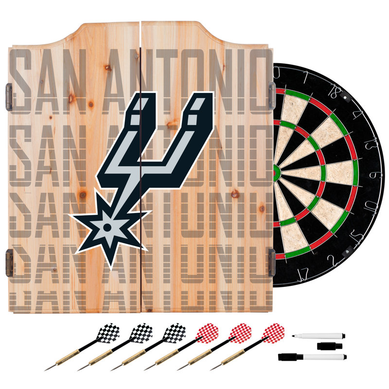 Ensemble de jeu de fléchettes et d'armoires NBA City, Spurs de San Antonio