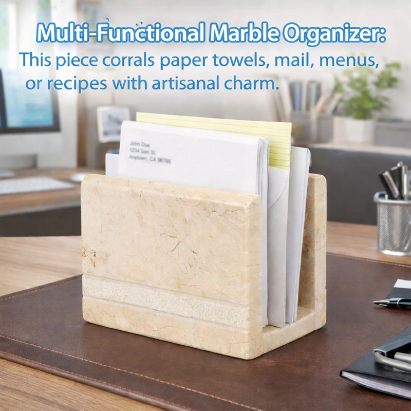 Marble No Mounting / Installation Required Napkin Holder