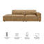 Causeuse modulaire en cuir 2 pièces Bange-1001291519-1001291505