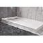 Hexagon White Acrylic Alcove Shower System with Silver Grout Lines 60"W x 30"D