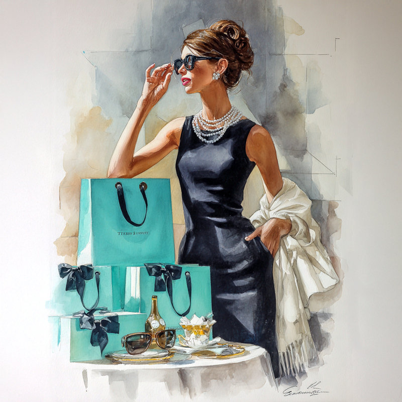 Art mural sur toile de luxe après-midi luxueux, 12"W x 12"H x 1"D