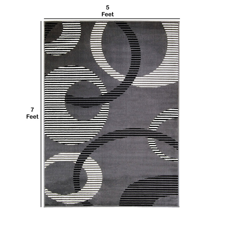 Tapis gris foncé Flara