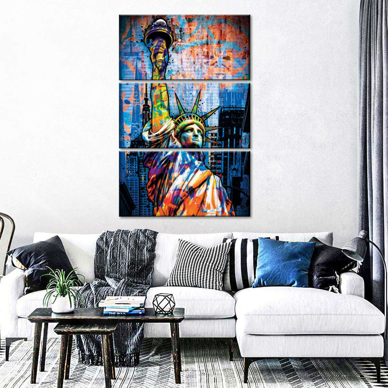 Ensemble de 3 impressions sur toile Liberty Urban Mix par Harper D., H 38 po x l 24 po