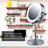 OVENTE 6" Lighted Makeup Mirror with 1X/7X Magnification, Cordless Tabletop Mount Vanity Round Mirror with 360° Swivel Design and Double Sided Cool Tone LED Ring Light, Polished Chrome MLT60CH1X7X-705457739